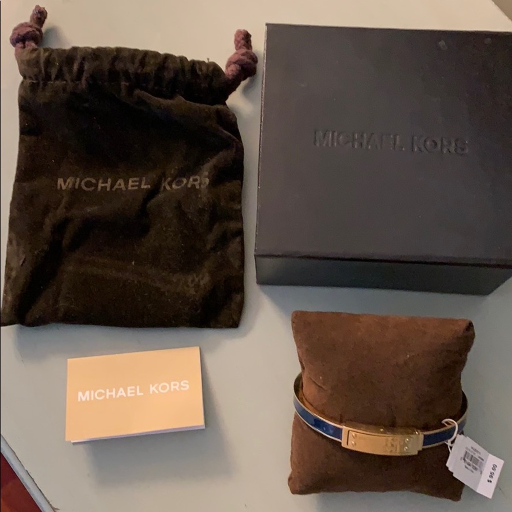 Michal Kors navy and gold bracelet